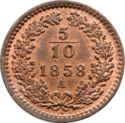 5/10 Kreuzer (1/200 Florin - Small eagle - A, B, E, M, V)