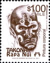 Rapa Nui - Man with painted face
