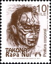 Rapa Nui - Man with painted face