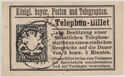 Königl. bayer. Posten und Telegraphen. - Telephon-Billet