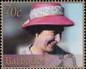 Queen Elizabeth in cerise hat