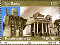 Pope Benedetto XVI and San Marino cathedral