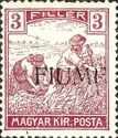 Hungarian Reaper stamp overprinted FIUME