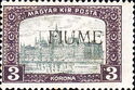 Hungarian Parliament Building overprinted FIUME