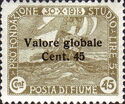 Overprinted "Valore globale" Type III (boldface)