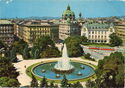 Wien, Schwarzenbergplatz, Hochstrahlbrunnen | Vienna, Schwarzenberg Square with