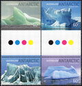 Antarctic Icebergs (gutter block of 4)
