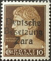 Italian Stamp Overprinted Deutsche Besetzung Zara