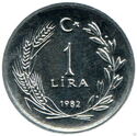 1 Lira (Crescent to right)