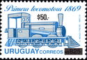 First Uruguayan Locomotive (1869) - Surcharge
