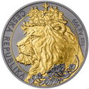 2 Dollars (Czech Lion - Ruthenium/gold. plated)