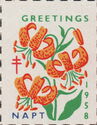 Tuberculosis Christmas Seal 1958, Flowers