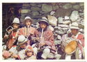 Group of musicians from the Carabaya mountain range. Puno