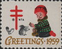 Tuberculosis Christmas Seal, Child with Squiral