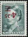 Queen Margrethe II, new value overprint
