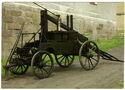 Fire pump on a horse-drawn carriage, 1778