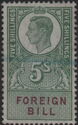 King George VI Foreign Bill 5/-
