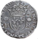 1 Teston (Henri II - H - La Rochelle)