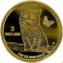 3 Dollars (Cat and Butterfly)
