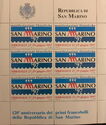 120 year of the first stamp of the Republic of San Marino