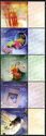 Greetings 90c se-tenant vertical strip of 5