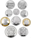 50 Pence (Royal Arms Shield Puzzle Memorial - Silver)