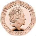 20 Pence (Royal Arms Shield Puzzle Memorial - Gold)