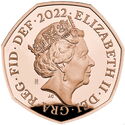 50 Pence (Royal Arms Shield Puzzle Memorial - Gold)