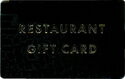 Restaurant black card gold writing