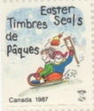 Timbres de Paques Easter Seals 1987