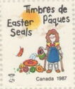 Timbres de Paques Easter Seals 1987