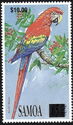 Scarlet Macaw (Ara macao) Surcharged