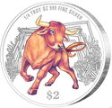 2 Dollars (Year of the Ox - Silver)