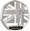 50 Pence (75 Years of the Windrush Generation - Silver Piedfort)