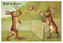 Fröhliche Ostern! (Happy Easter) Bunnies playing tennis