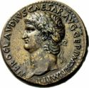 1 Sestertius (PACE P R TERRA MARIQ PARTA IANVM CLVSIT)