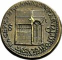1 Sestertius (PACE P R TERRA MARIQ PARTA IANVM CLVSIT)