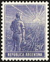 Agricultural workman - perf. 13¼x12½