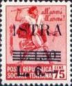 Italy Stamp Overprint "ISTRA" new value