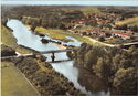 Châtillon-sur-Cher - aerial view - the bridge and the Cher valley