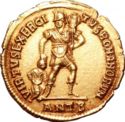 1 Solidus (Soldier holding trophy in the left hand)