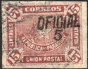 National emblem - overprinted OFICIAL