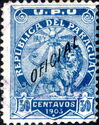 1903 Sentinel Lion - overprinted "OFICIAL"