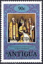 Queen Seated in St. Edward's Chair - Overprinted