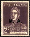 José Francisco de San Martín (1778-1850), ovpt. “M.A.”