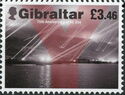 Searchlights During Raid on Gibraltar