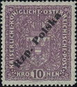 Austria Coat of Arms Stamp overprinted Rzp. Polska