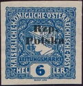 Austria Mercury Newspaper Stamp overprinted Rzp. Polska
