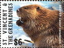 切手:-North-American-Beaver-(Castor-canadensis)-(セントビンセントおよびグレナディーン諸島)