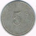 5 Centimes (Bone)